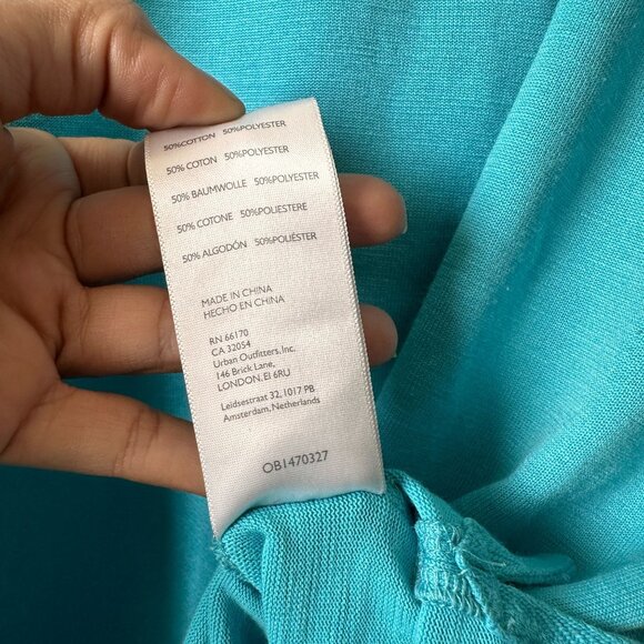 Urban Outfitters Reggie Soccer Jersey Tee Size M Teal blue - Picture 9 of 10